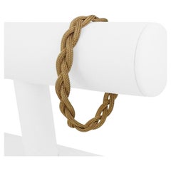 Bracciale a maglie intrecciate in oro giallo 18k 18.3g Donna 9.5mm Italia 7.5"
