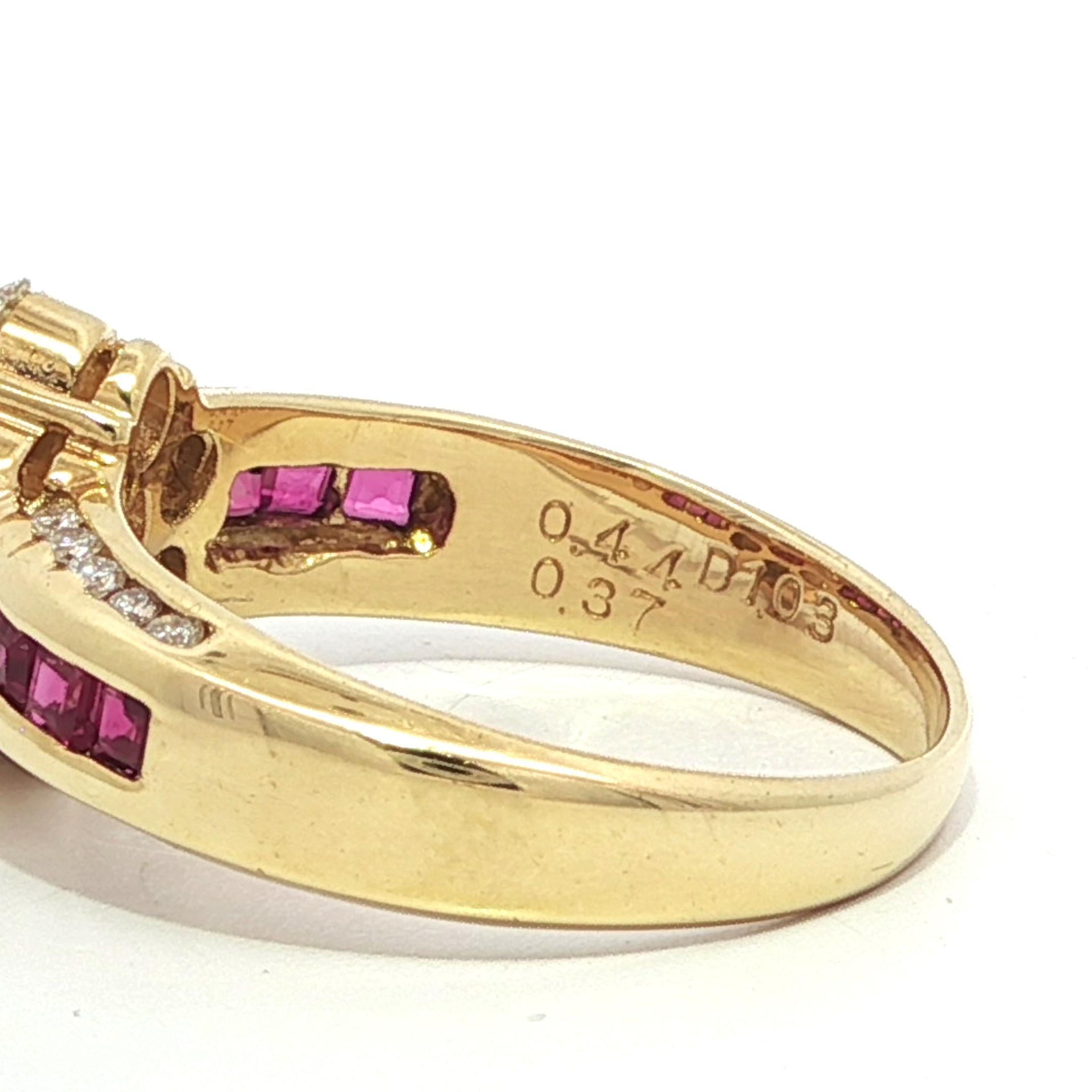 18k Yellow Gold 1.84ctw Quality Oval Ruby & Diamond Flower Cluster Ring For Sale 4