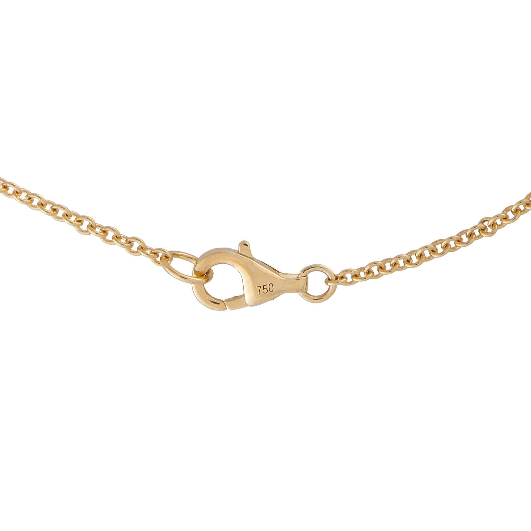 Taille ronde Collier station en or jaune 18K avec 1,85 ct de diamant ANK-20415-1-Y en vente
