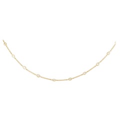 Collar de oro amarillo de 18 quilates con estación de diamantes de 1,85 ct ANK-20415-1-Y
