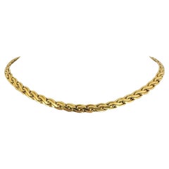 18k Yellow Gold 18.6g Ladies Polished 6mm Fancy Link Necklace Italy 16"