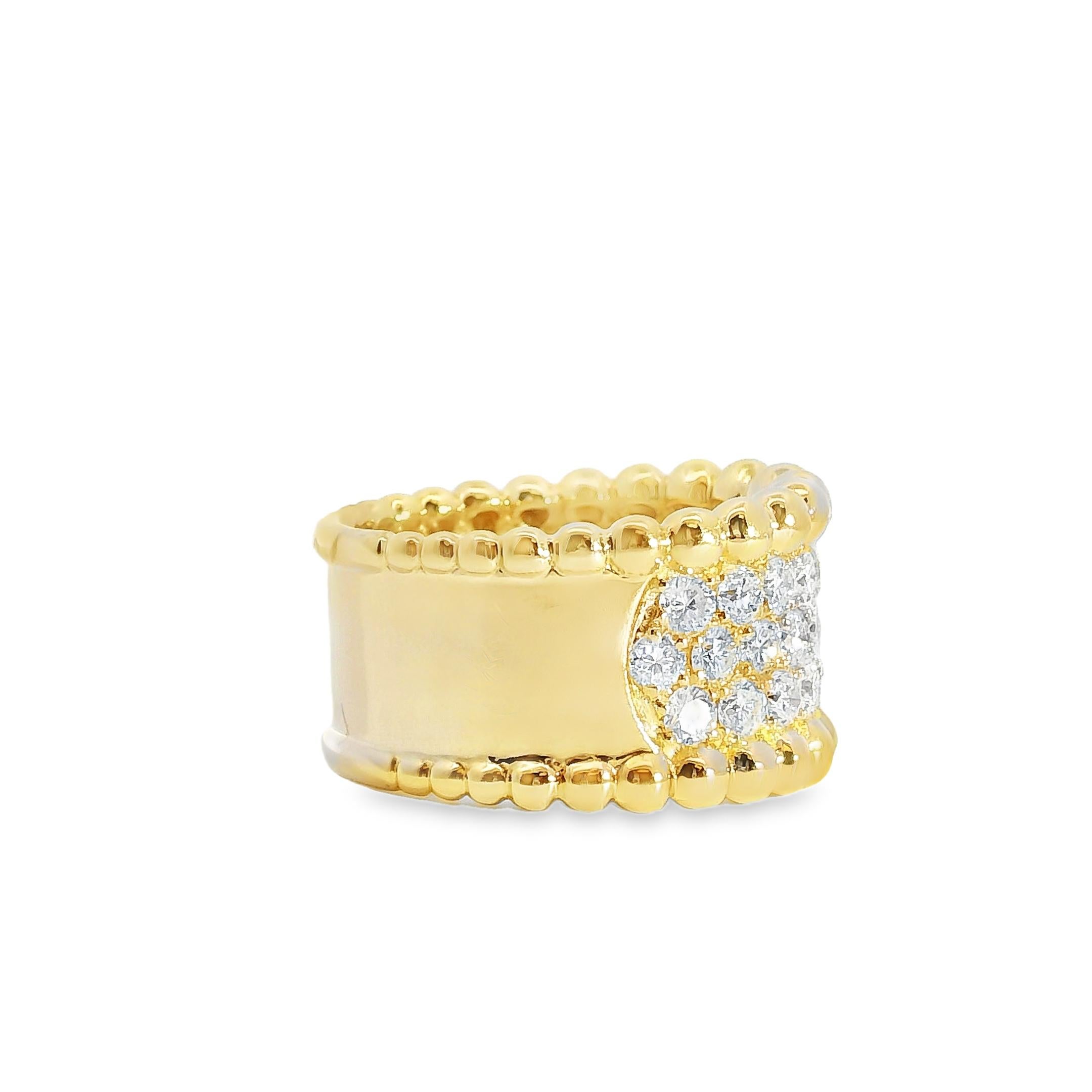 Bague en or jaune 18k à larges pavés de diamants ronds naturels de 1,90ct en vente 5