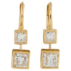 18K Yellow Gold 1.92ct Diamond Earrings AER-21650-Y