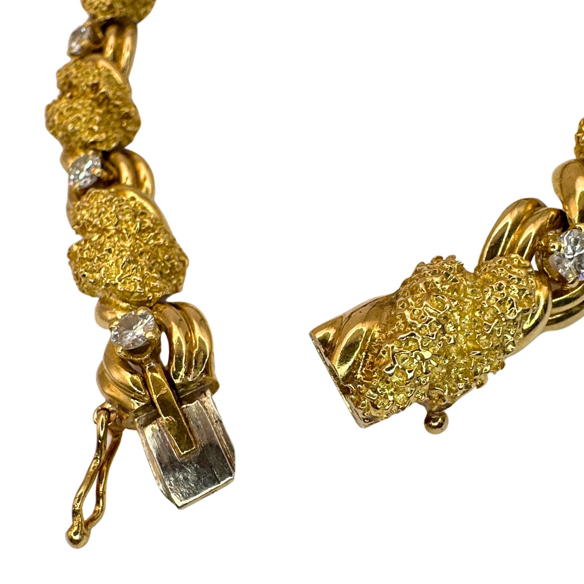 18k Yellow Gold 1960's Tiffany & Co Diamond Bracelet For Sale 4