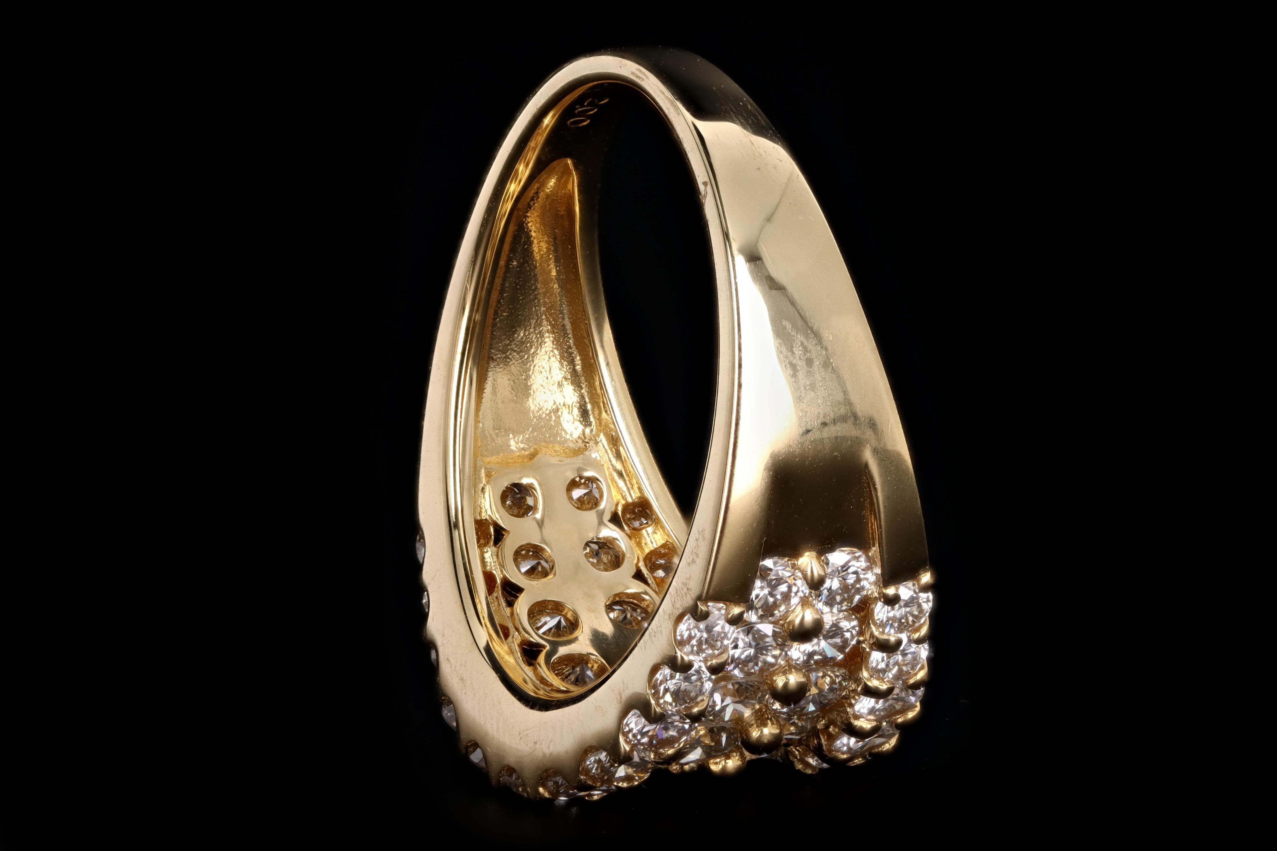 18 Karat Yellow Gold 2.00 Carat Round Brilliant Diamond Ring In Excellent Condition In Cape May, NJ