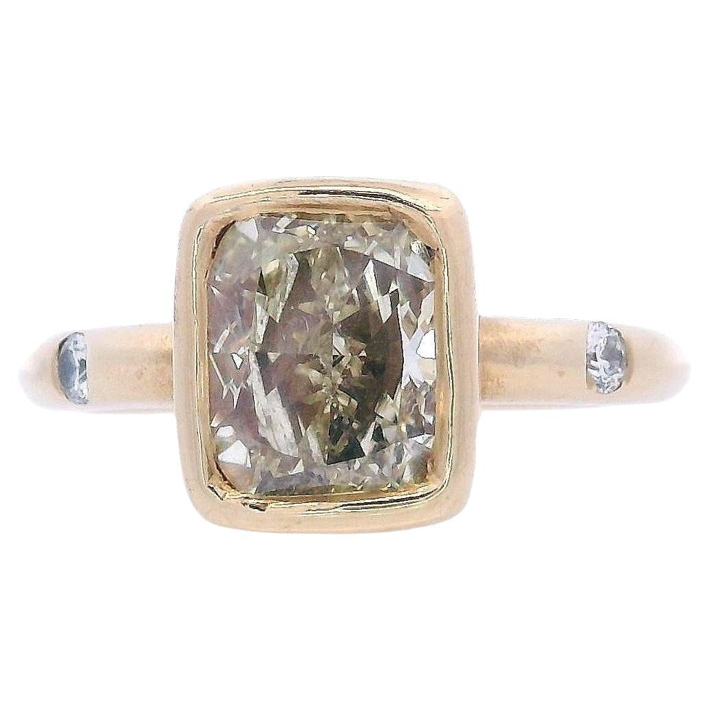 Oro amarillo de 18 quilates 2,01 ct. Anillo de diamante amarillo fantasía en venta