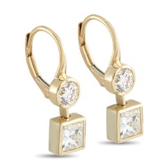 18K Gelbgold 2,04ct Diamant-Ohrringe AER-21649-Y
