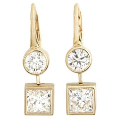 18K Gelbgold 2,04ct Diamant-Ohrringe AER-21649-Y