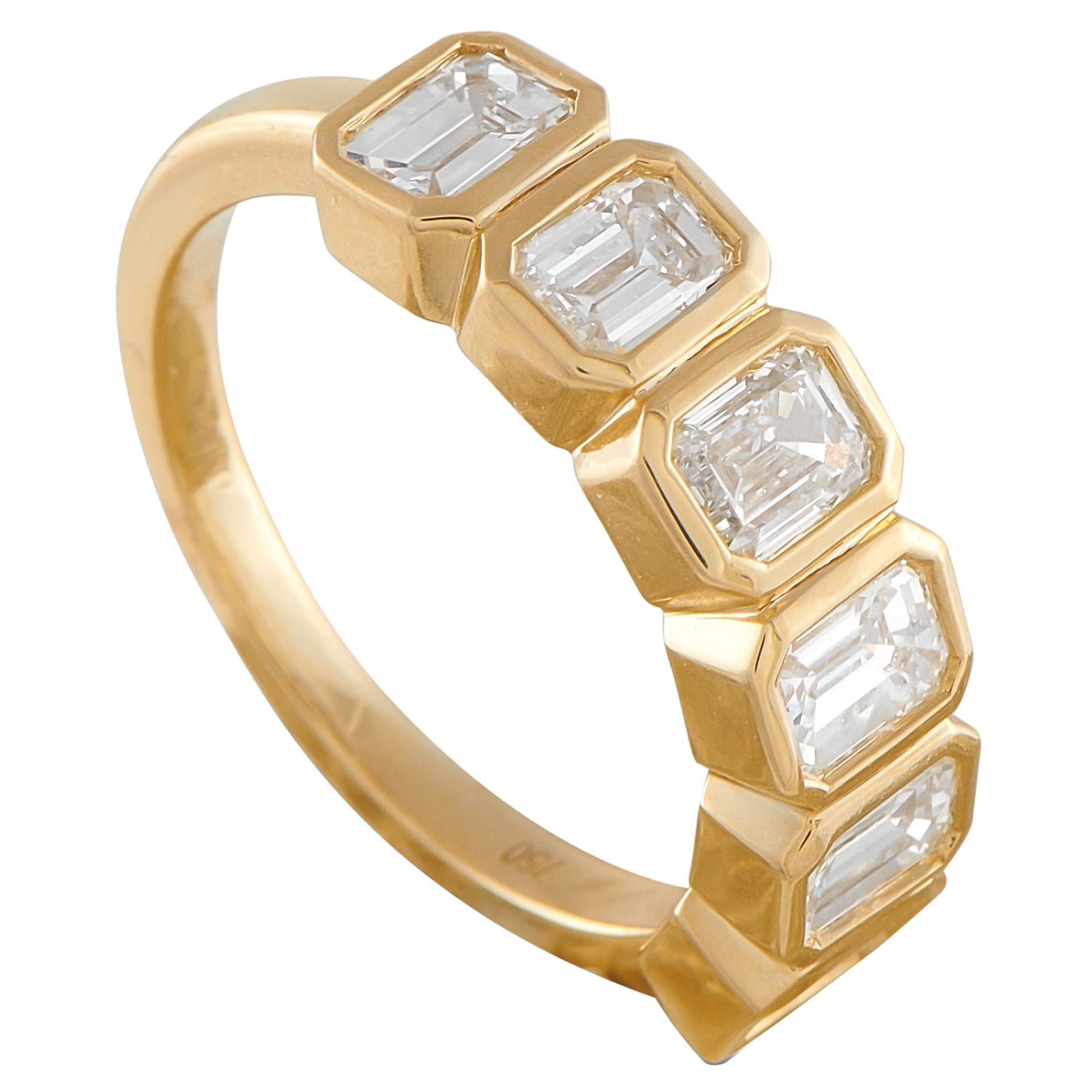 18K Yellow Gold 2.0ct Diamond 6-Stone Ring ALR-20716-Y