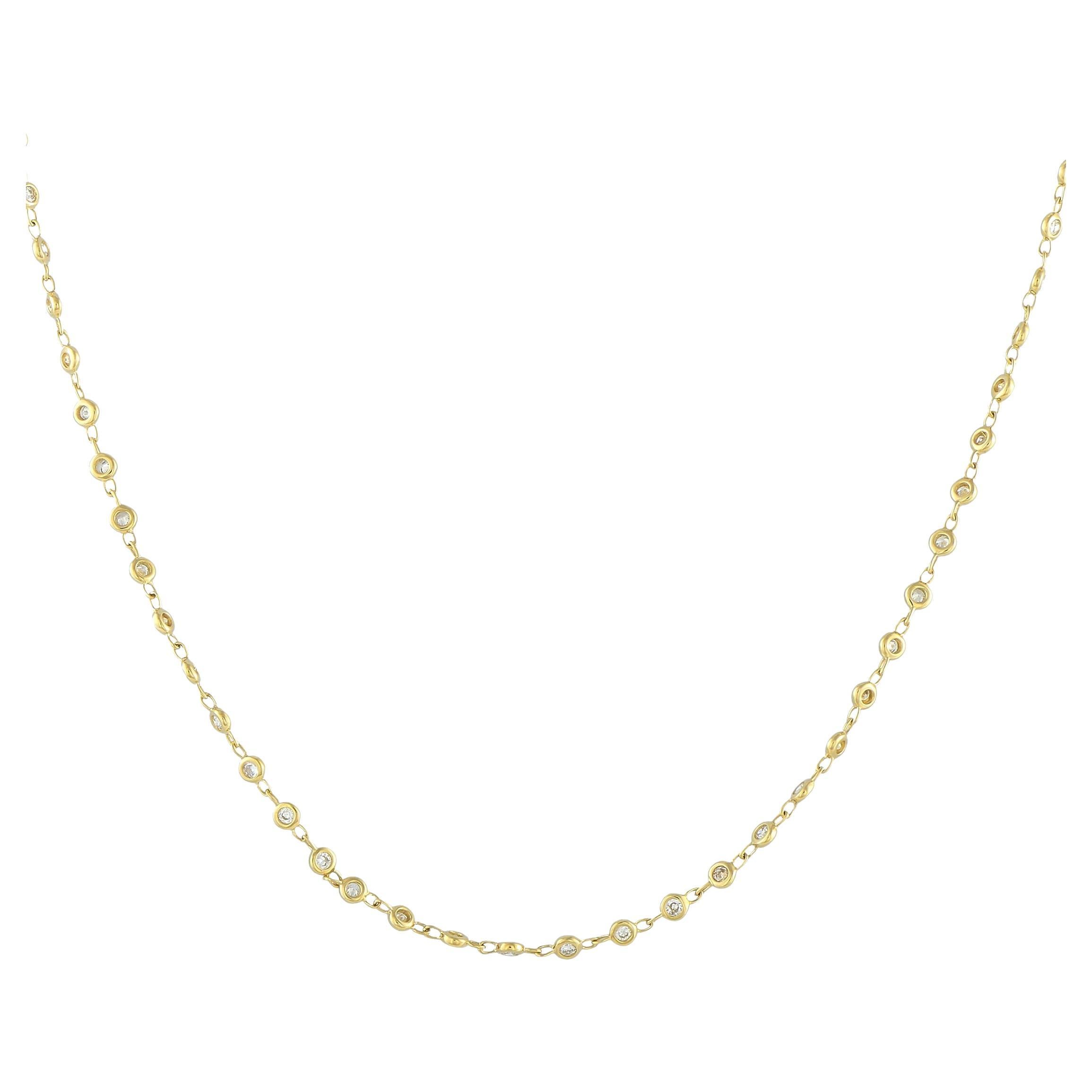 Collar de diamantes de 2,0 ct en oro amarillo de 18 quilates