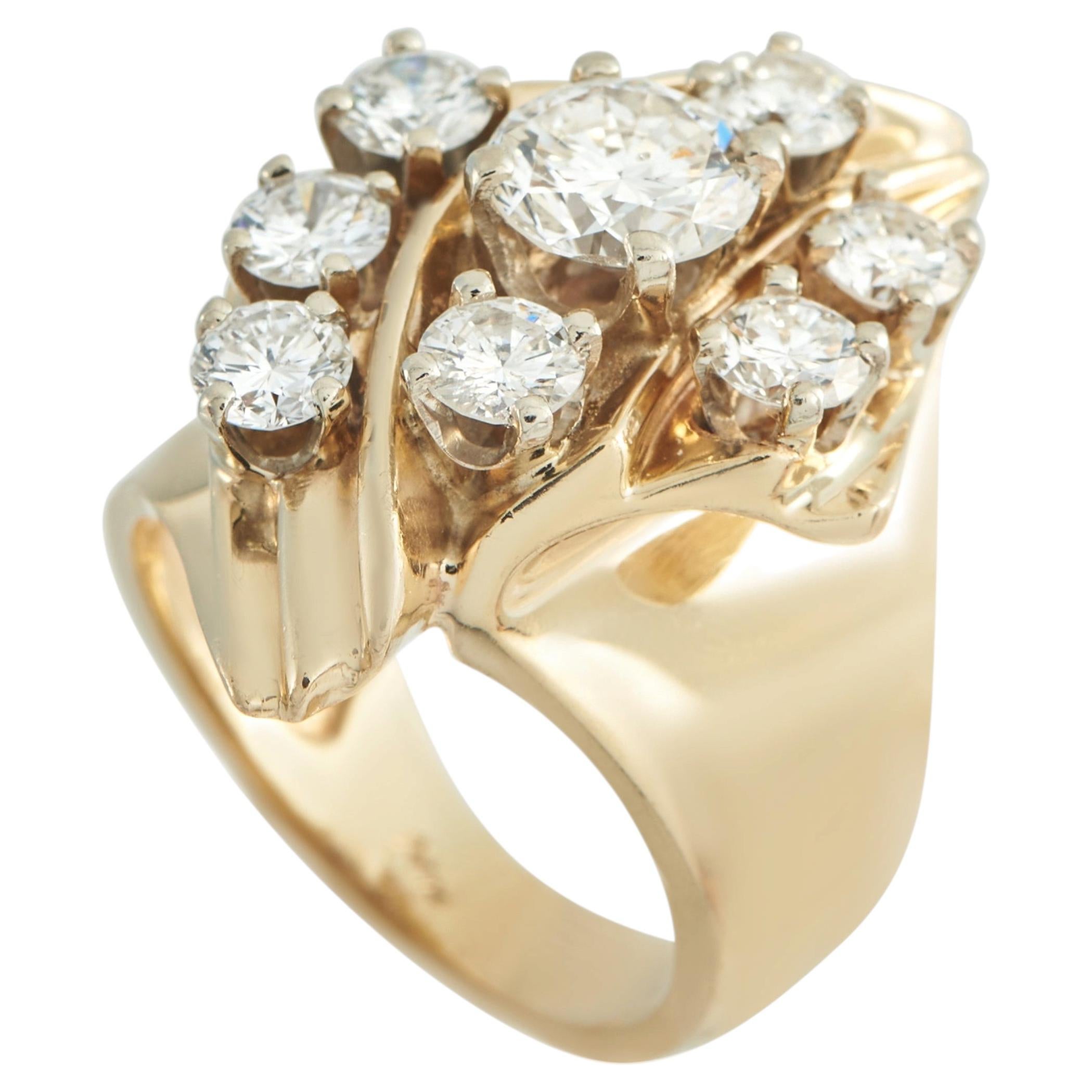 18K Yellow Gold 2.10ct Diamond Ring MF14-050126