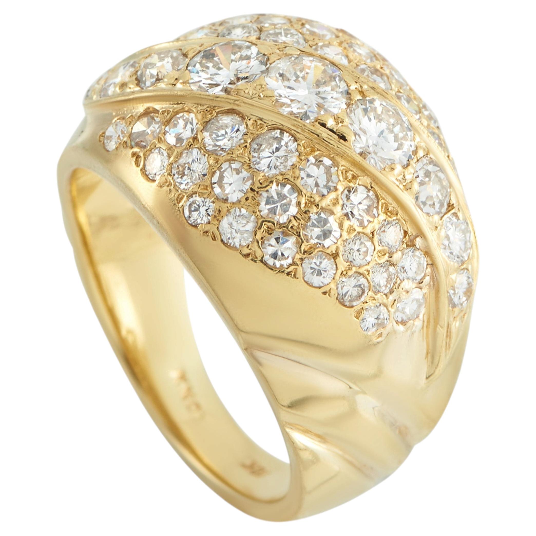 18K Yellow Gold 2.10ct Diamond Ring MF27-030226 For Sale