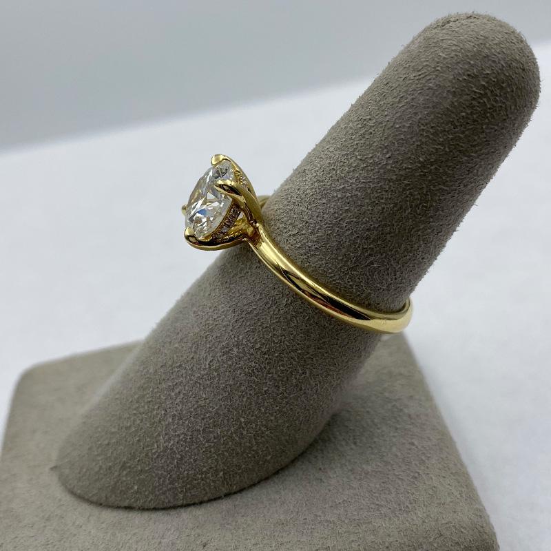 18K Yellow Gold 2.19ct Round Brilliant Cut Solitaire Engagement Ring