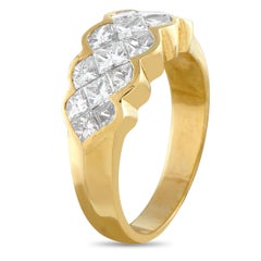 Bague en or jaune 18 carats sertie d'un diamant de 2,25 carats MF25-062426