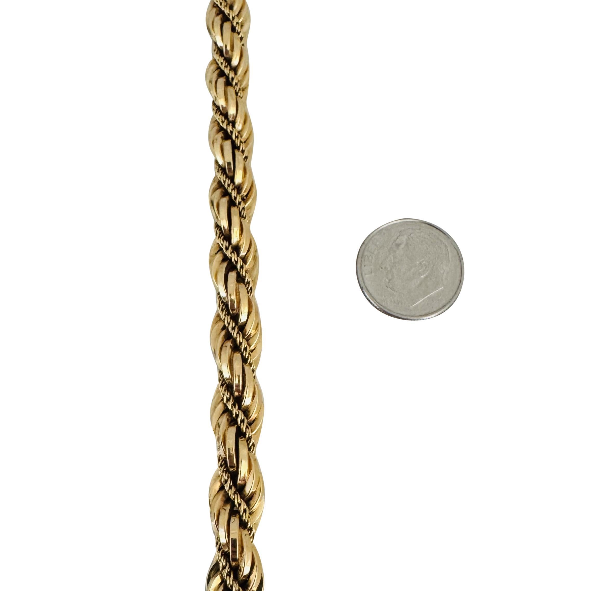 18k Gelbgold 22,5g UnoAErre 8mm dickes Fancy Seilarmband Italien 7,5