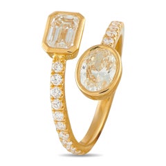 Anello bypass in oro giallo 18 carati con 2,28 carati di diamanti ALR-20093-Y