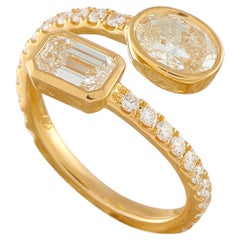 Anello bypass in oro giallo 18 carati con 2,28 carati di diamanti ALR-20093-Y