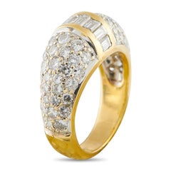 18K Gelbgold 2,30ct Diamant Kuppel Ring MF22-021926