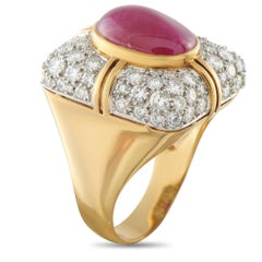 18K Yellow Gold 2.40ct Diamond and Ruby Ring MF18-020226