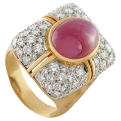 18K Yellow Gold 2.40ct Diamond and Ruby Ring MF18-020226