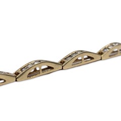 18K Yellow Gold 2.40ct Diamond Bar-Link Bracelet, 7 Inches
