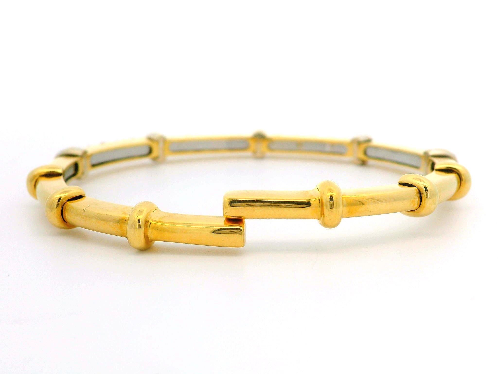 18k Yellow Gold 2.40ctw Diamonds & Yellow Topaz Flexible Cuff Bracelet In Excellent Condition For Sale In Montclair, NJ
