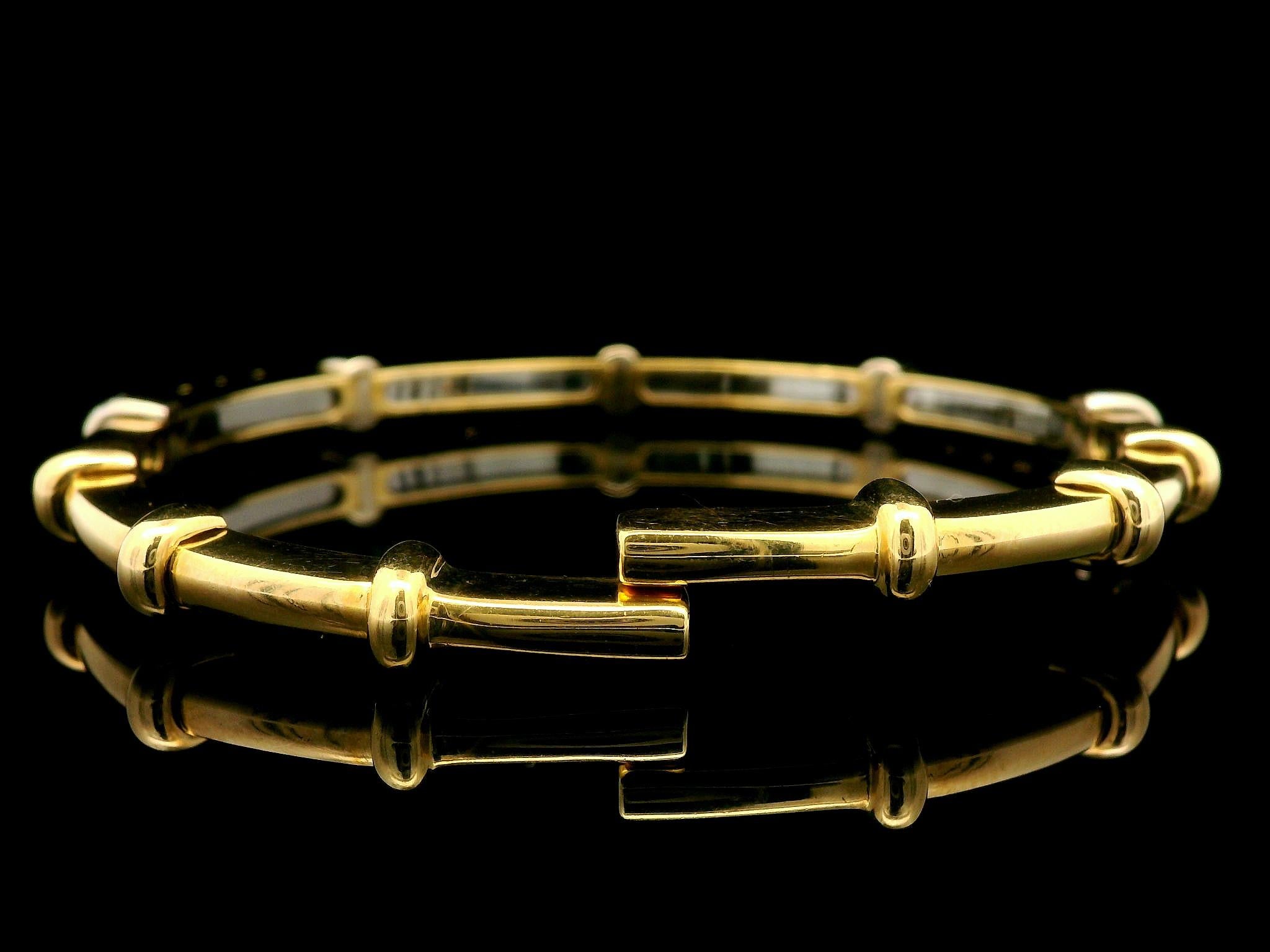 Women's 18k Yellow Gold 2.40ctw Diamonds & Yellow Topaz Flexible Cuff Bracelet For Sale