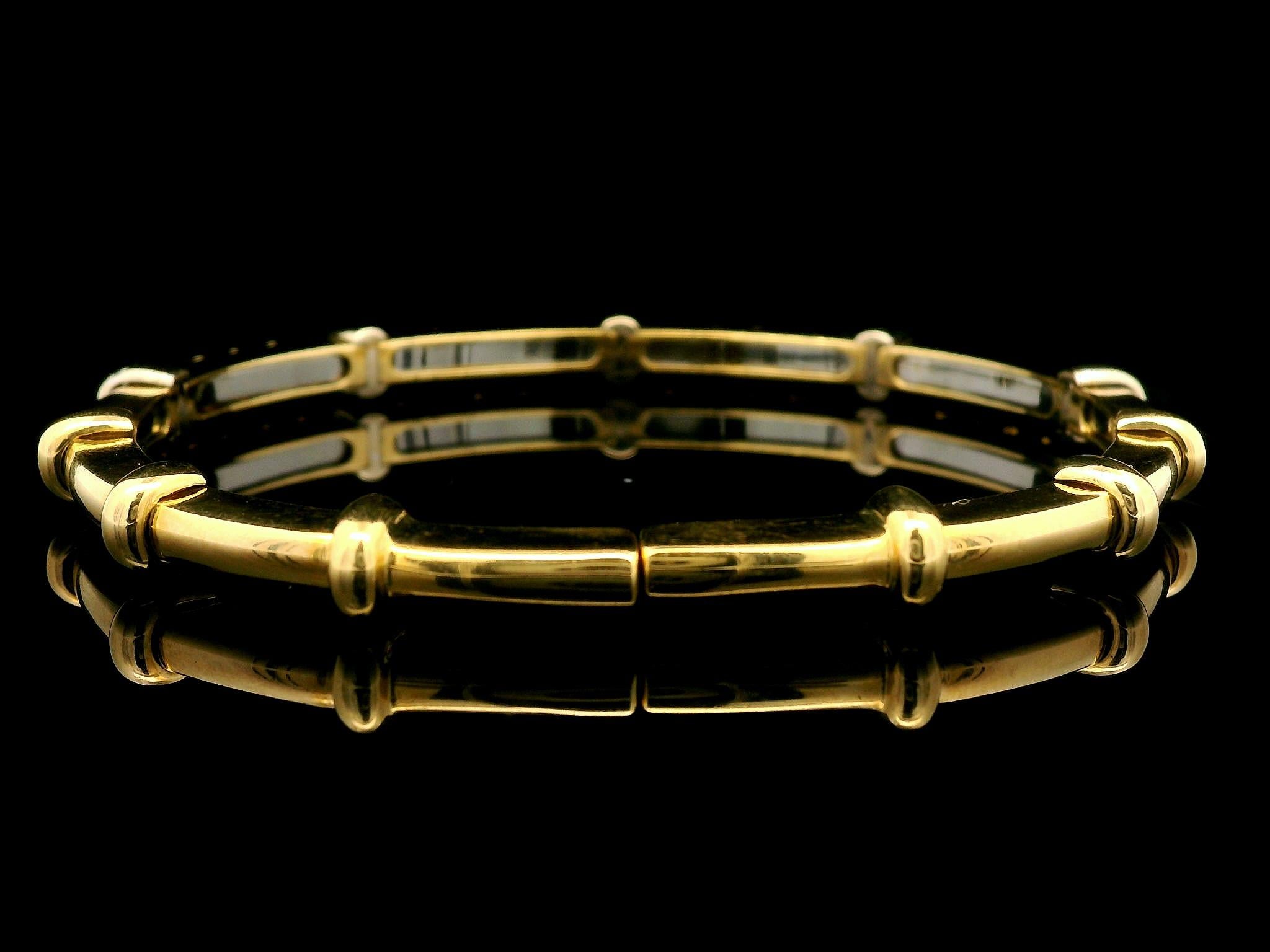 18k Yellow Gold 2.40ctw Diamonds & Yellow Topaz Flexible Cuff Bracelet For Sale 1