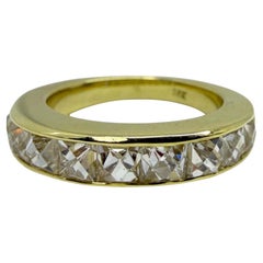 18K Yellow Gold 2.41 Carat Repurposed French Cut Diamond Band - Size 5