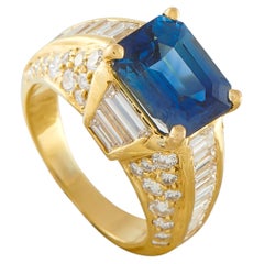 18K Yellow Gold 2.50ct Diamond and Sapphire Ring  MF29-031726