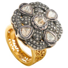 Anillo de oro amarillo de 18 quilates con diamantes de 2,50 ct MF36-020526