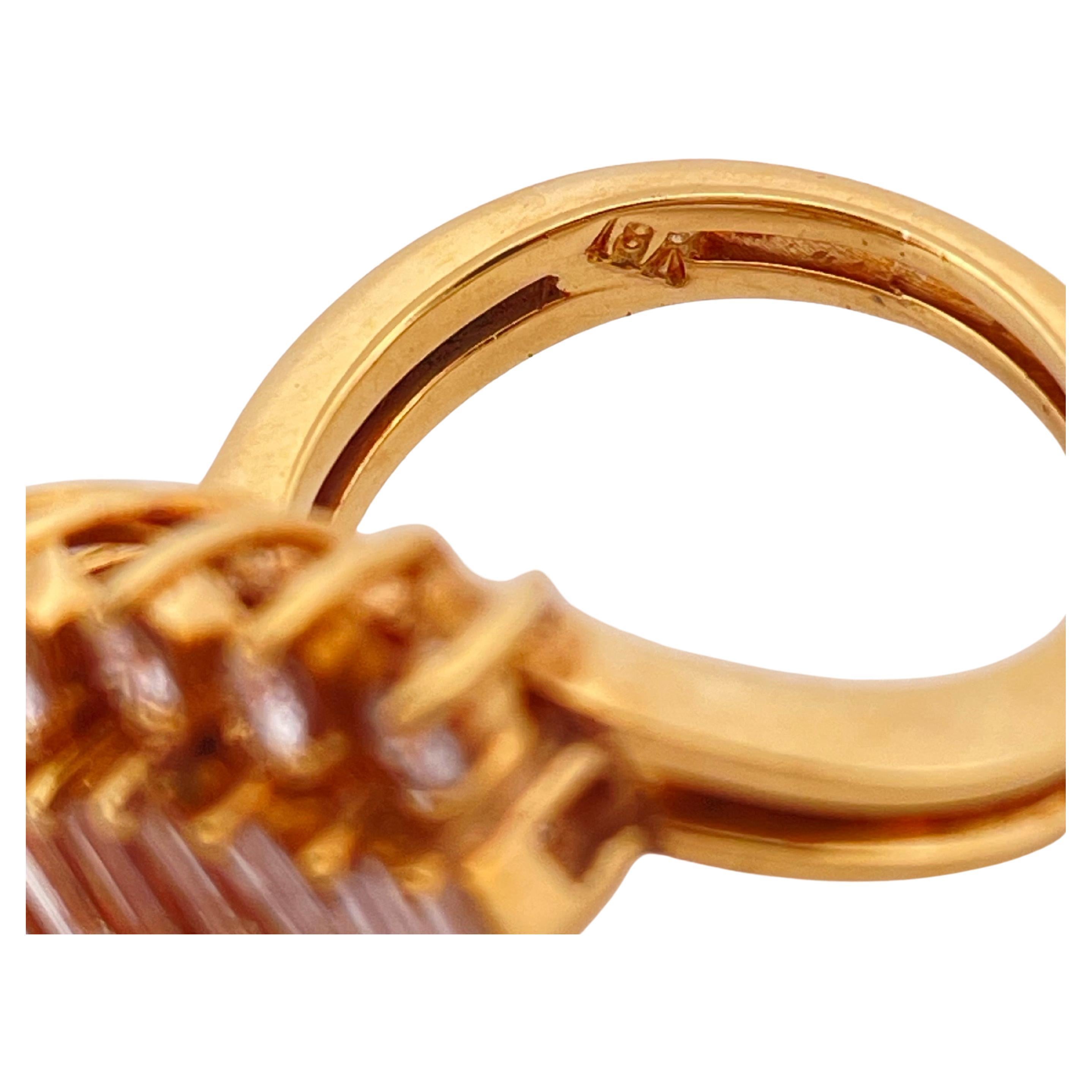Bague en or jaune 18k avec 2.50ctw de diamant en vente 3