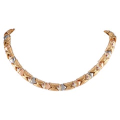 18K Yellow Gold 2.53ct Diamond Fish Necklace