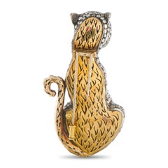 Broche en or jaune 18K 27.04ct diamant et rubis MF09-020326