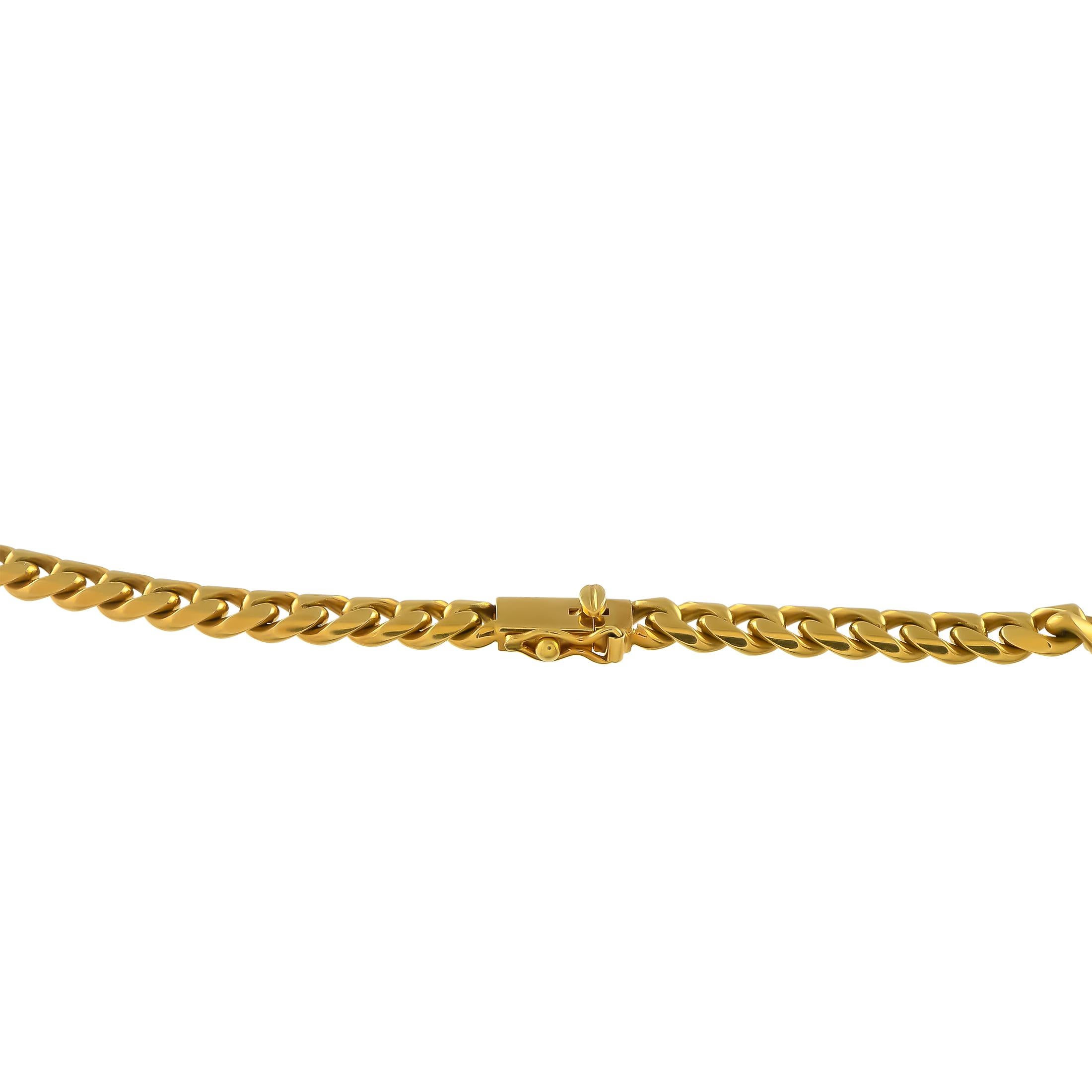 Taille ronde Collier en or jaune 18 carats avec diamants de 2,75 carats et saphirs en vente