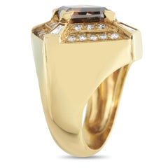 18K Yellow Gold 2.75ct Diamond Kite Ring