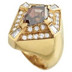 18K Yellow Gold 2.75ct Diamond Kite Ring