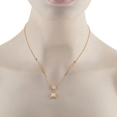 18K Yellow Gold 2.76 ct Diamond Geometric Necklace ANK-20061-Y