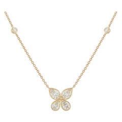 18K Yellow Gold 2.85 ct Diamond Butterfly Necklace ANK-19968-1-Y