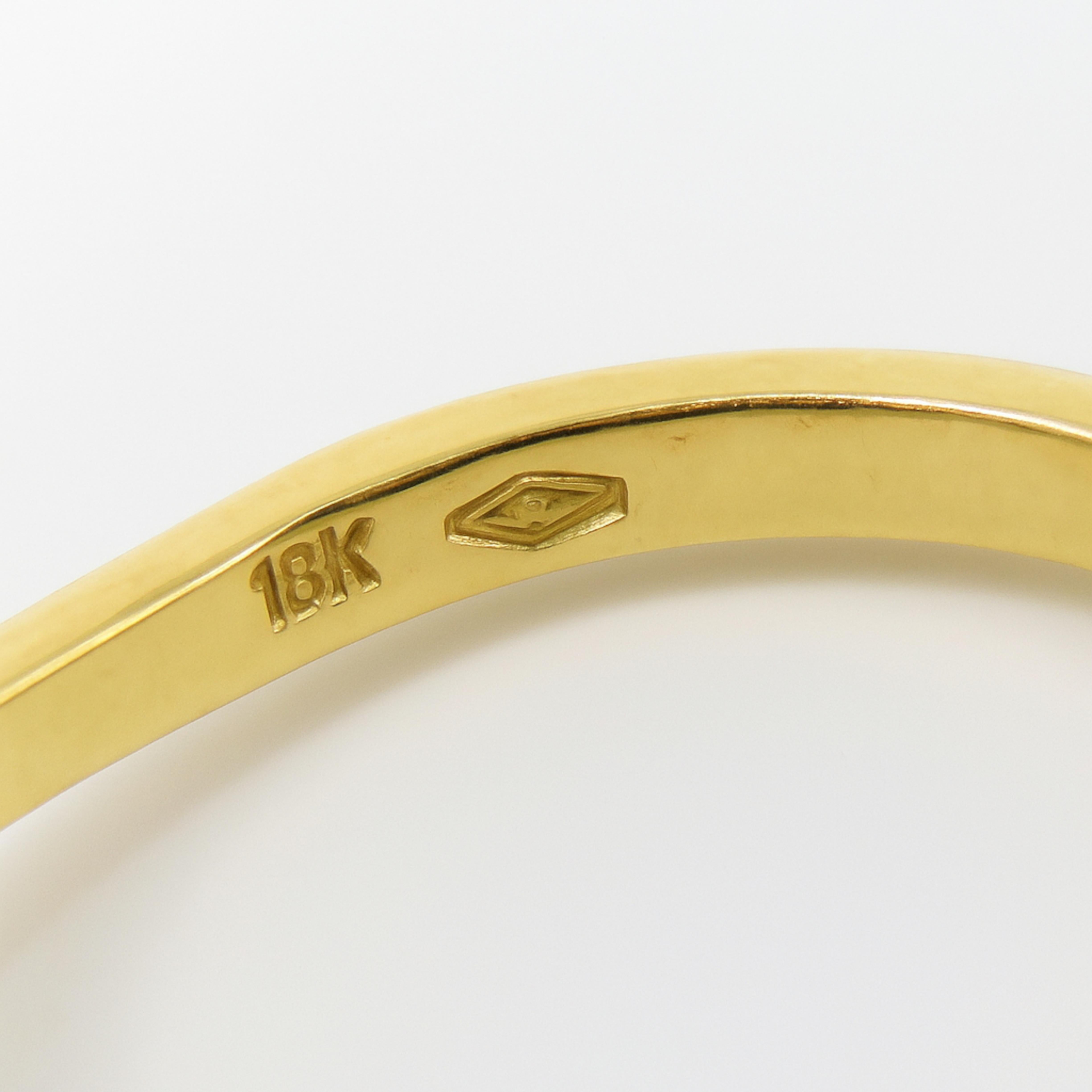 18K Gelbgold 3 Karat Saphir und Diamant Bypass Ring im Zustand „Neu“ im Angebot in Chicago, IL