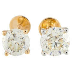 Orecchini con diamanti in oro giallo 18 carati da 3,01 carati MF05-042726