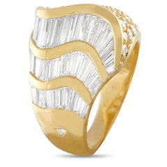 18K Yellow Gold 3.09ct Diamond Ring MF01-011926