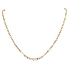 18K Yellow Gold 3.0ct Diamond Line Necklace MF11-102826