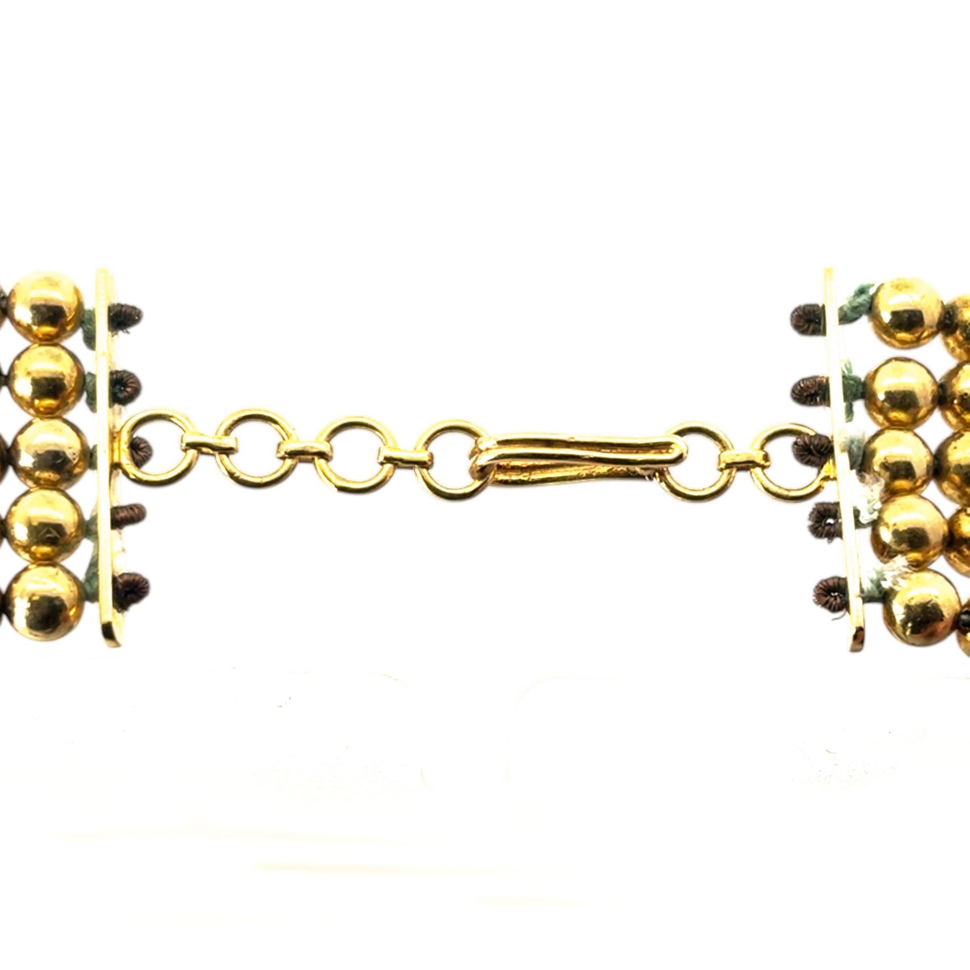 Donna Collana girocollo indiana a più file in oro giallo 18k con diamanti da 30 carati in vendita