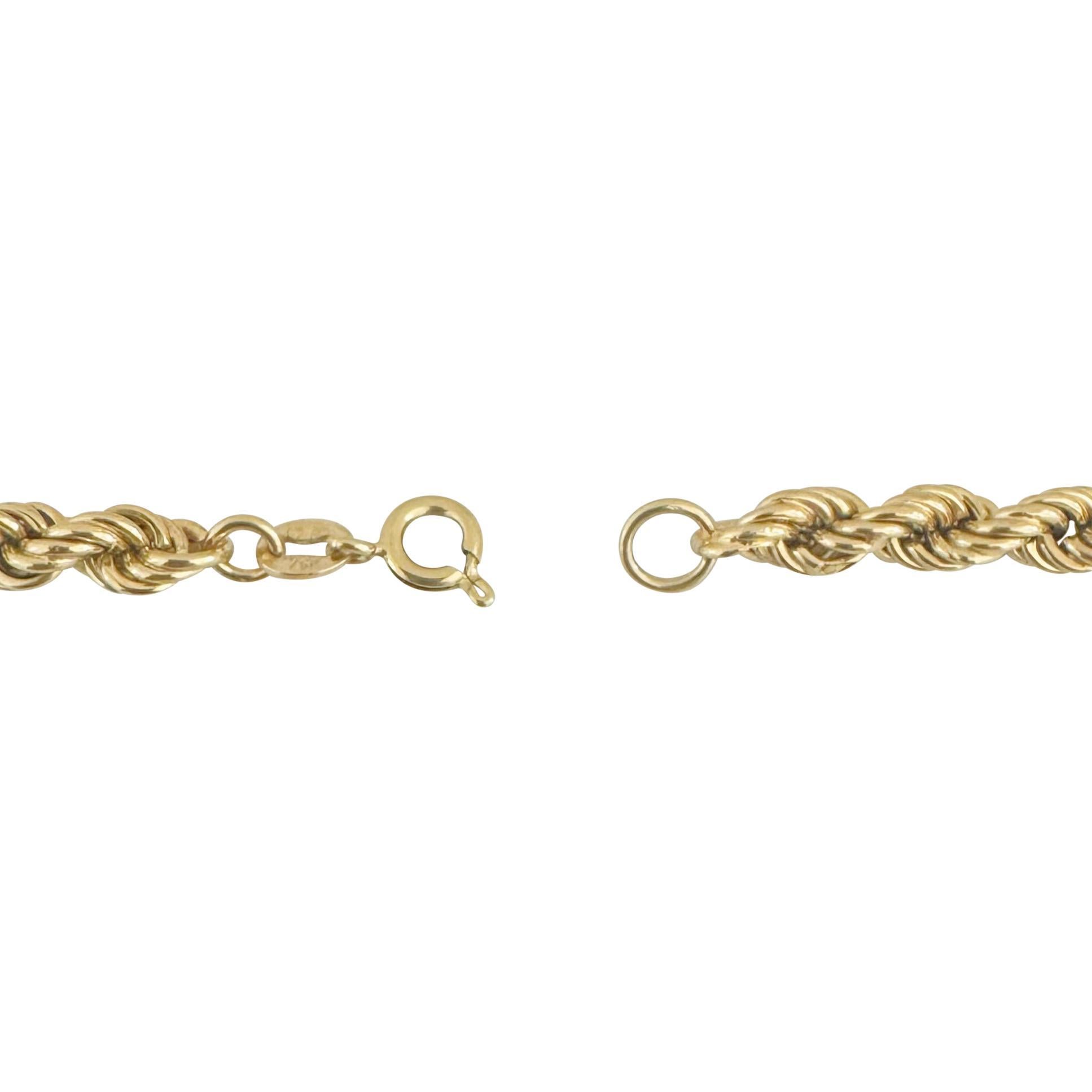 18 Karat Gelbgold 30g Vintage Damen Lariat Quaste Seil Halskette Italien 21