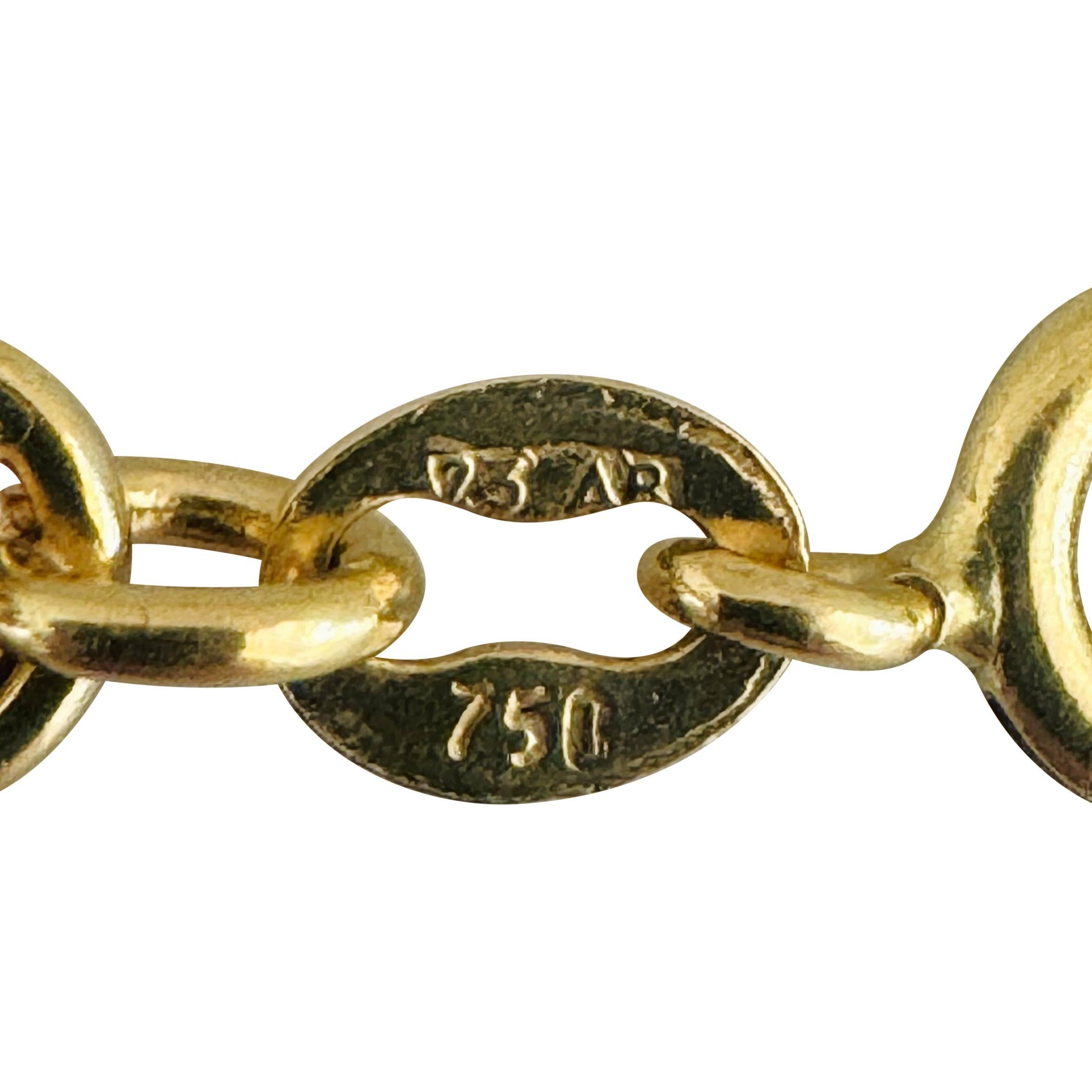 18 Karat Gelbgold 30g Vintage Damen Lariat Quaste Seil Halskette Italien 21