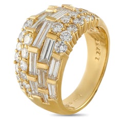 18K Yellow Gold 3.10ct Diamond Ring MF07-121525