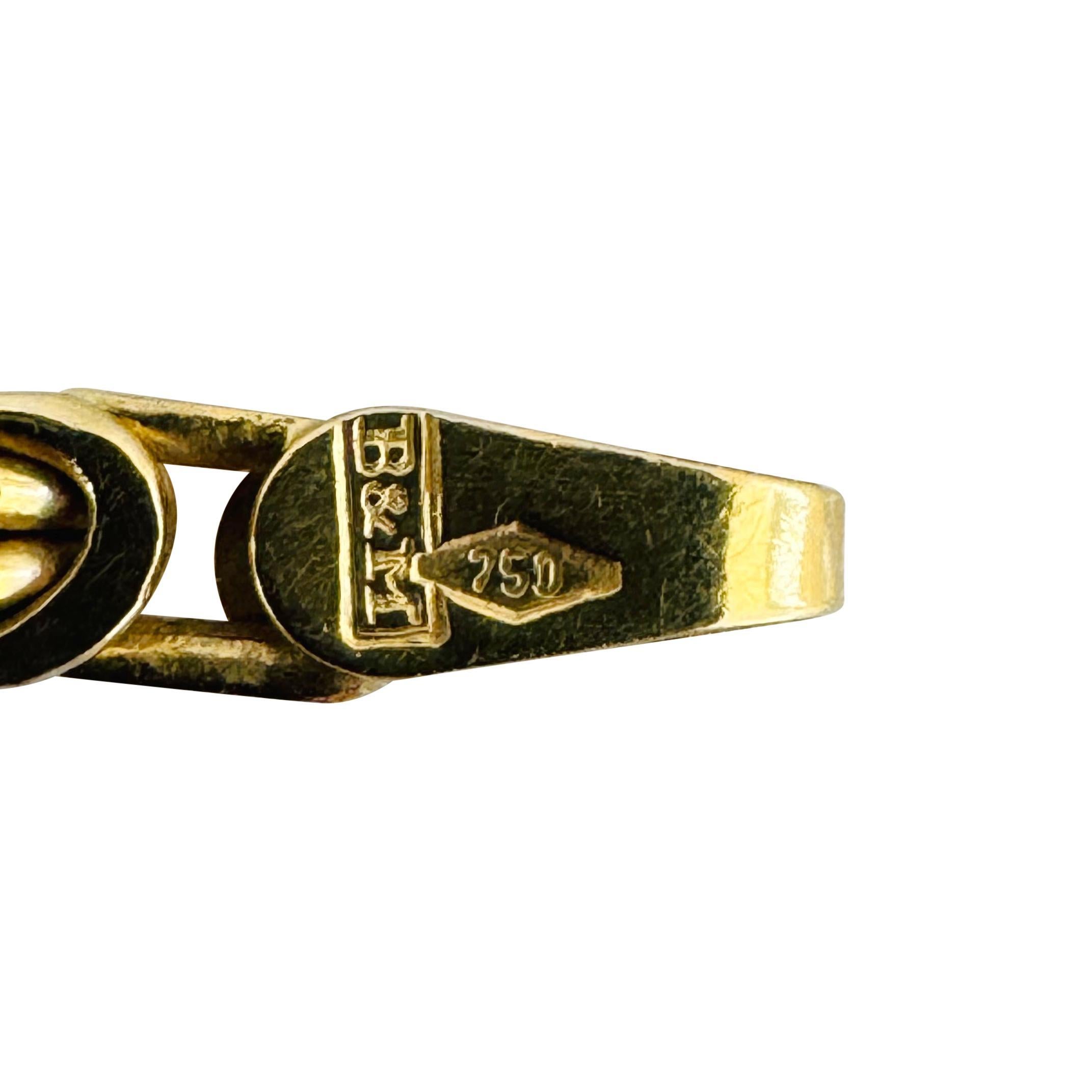 18 Karat Gelbgold 31g massive schwere, quadratische, byzantinische Gliederhalskette Italien 19.5