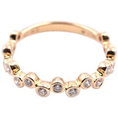 18 Karat Yellow Gold .32 Carat Diamond Band