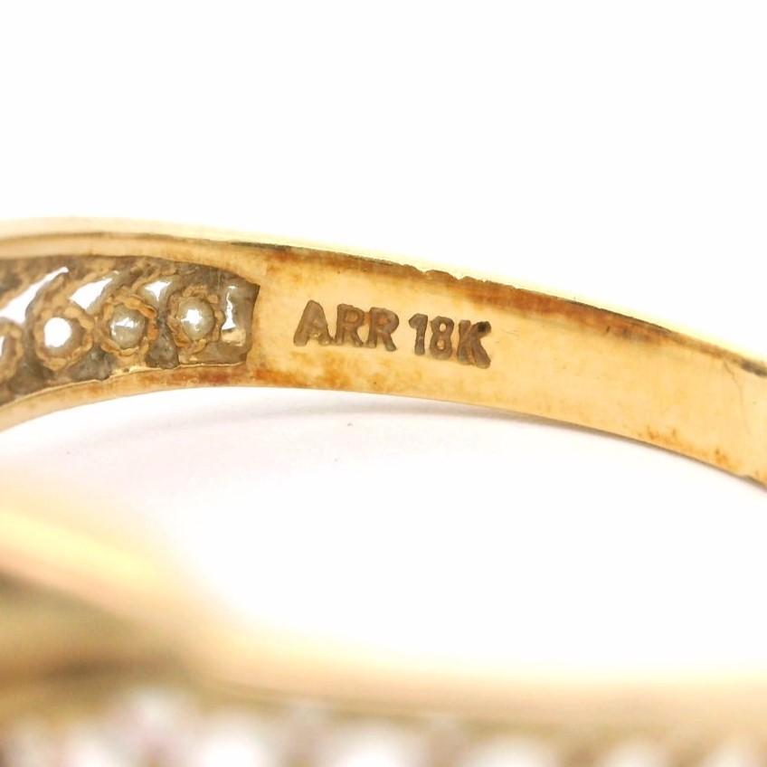 18k Yellow Gold 3.2g Vintage X Crossover Band Ring Turkey Size 9 1